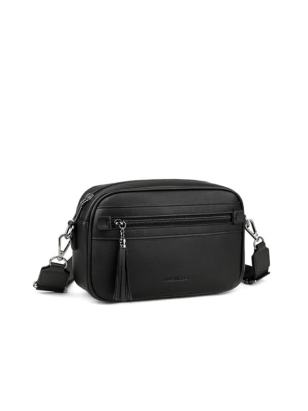 Vegan Leather Crossbody Purse Tassel Multi-Pocket Travel Bag